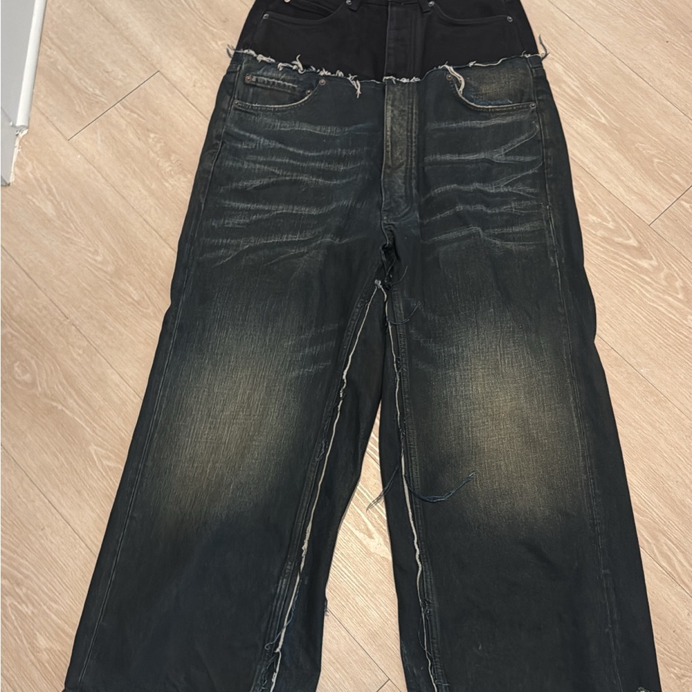 Balenciaga Cut Up Black Jeans